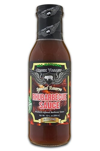 Croix Valley - Todo natural y sin gluten, salsa ruibarbece, 12 onzas, (paquete de 3)