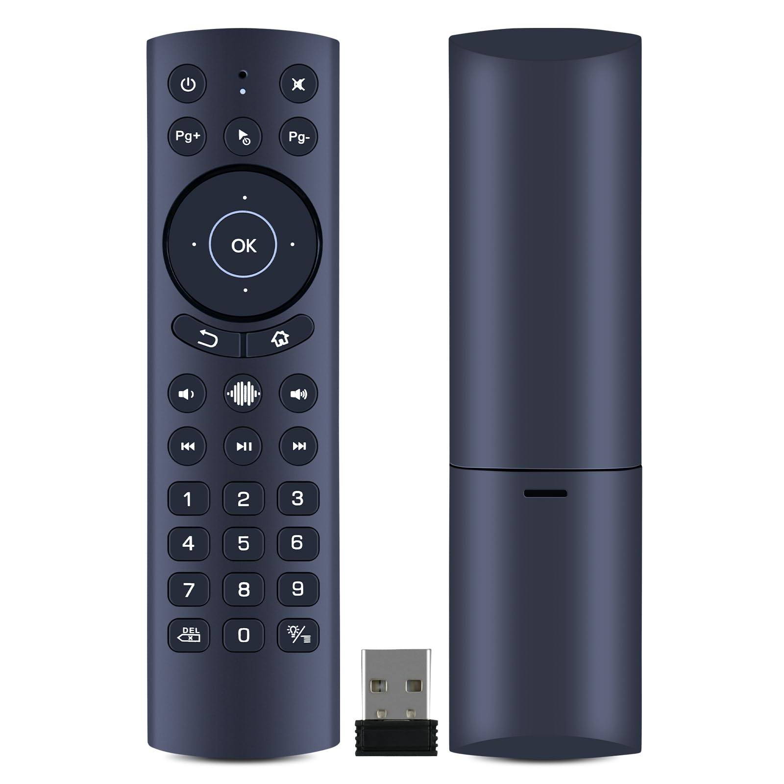 Universal Bluetooth 5.0 Voice Remote Control, 2.4G USB Wireless Voice Remote Control Support Air Remote Mouse with IR Learning, for PC, Projector,