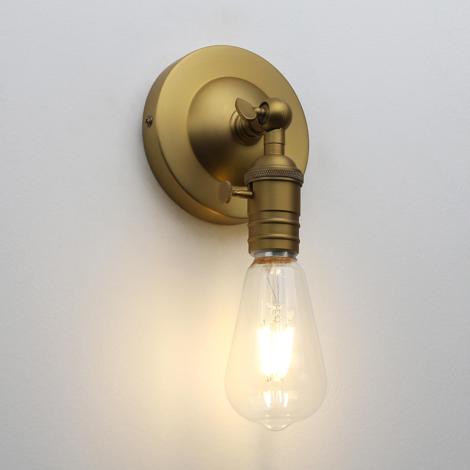 Yosoan Lighting Vintage Up/Down Wall Light Industrial Antique Wall Lamp Fitting Fixtures,Wall Sconce Edison Lamp for Kitchen, Hall, Dining Room, Bedroom,Bar, Restaurants, Coffee Shop (Retro Gold)