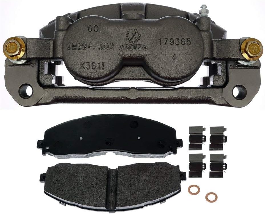 ACDelco Gold 18R12594 (19338625) Front Driver Side Disc Brake Caliper Assembly with Semi-Metallic Pads (Loaded Non-Coated)