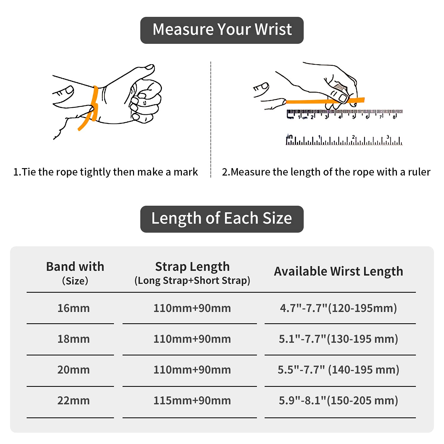TStrap Mesh Uhrenarmband Metall 20mm - Schnellverschluss Ersatz Uhrenarmbänder für Herren Damen - Mailänder Smartwatch Armband aus Edelstahl Schwarz - 16mm 18mm 20mm 22mm