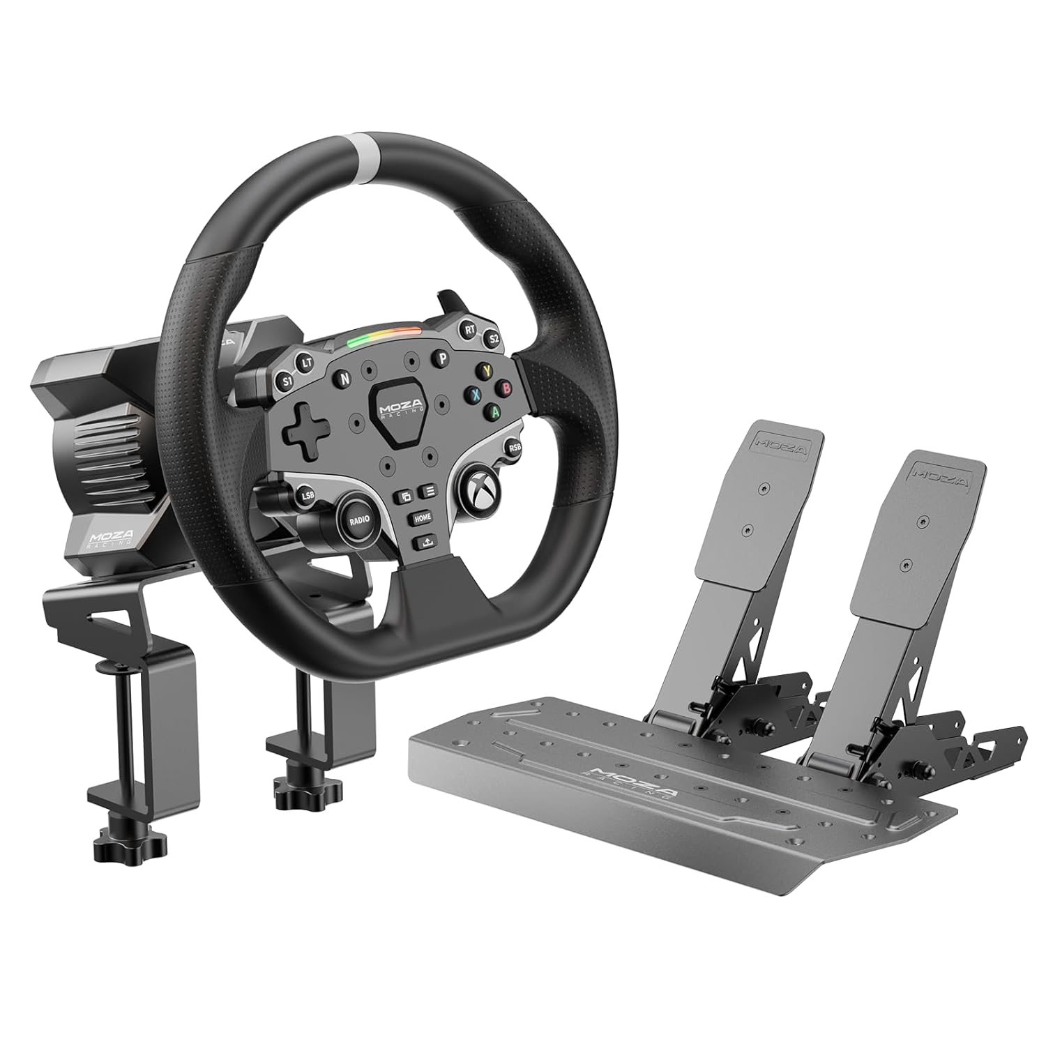 MOZA R3 Racing Wheel and Pedals Bundle Kit for PC & Xbox Video Game ...