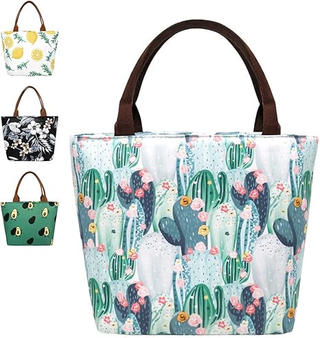 Amazon.com: Bolsa de almuerzo con aislamiento de cactus para mujer, bolsa  térmica resistente al agua, para el trabajo, oficina, pesca en la playa,  pícnic, regalos para el día de la madre :