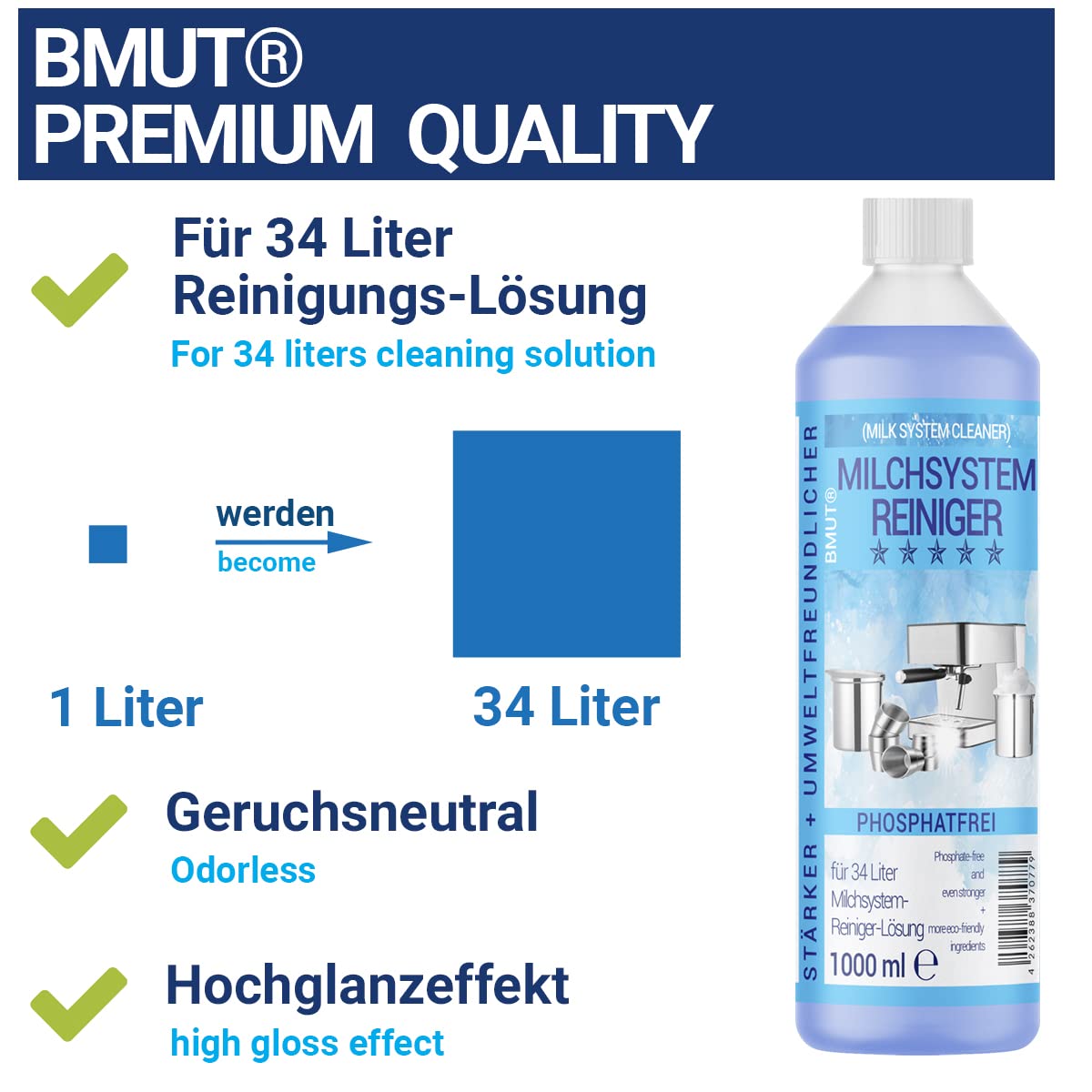 Detergente Per Sistemi Latte Macchine Caffè - 2x1000ml Concentrato, Universale - Foto 10