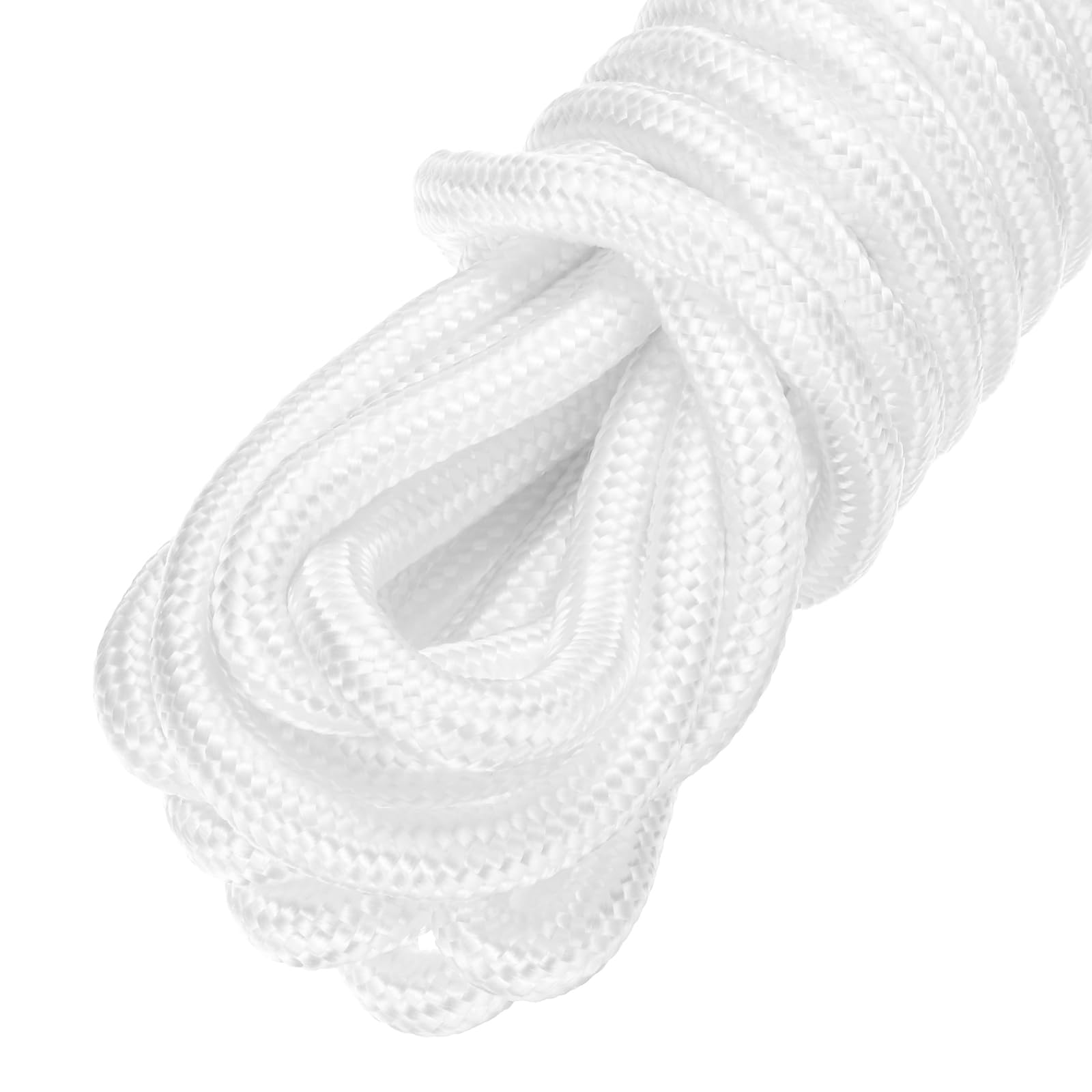 QUARKZMAN Corde tressée en Corde en polypropylène 30M/98ft 1/2" 12mm Blanc pour intérieur extérieur Camping Corde à Linge
