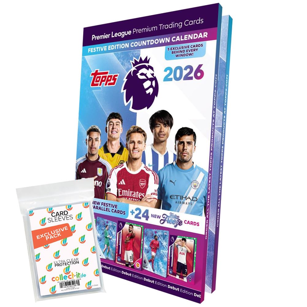 Bundle with Topps - Premier League 2025/26 Trading Cards - 1 Advent Calendar + Exclusive Collect-it Cases