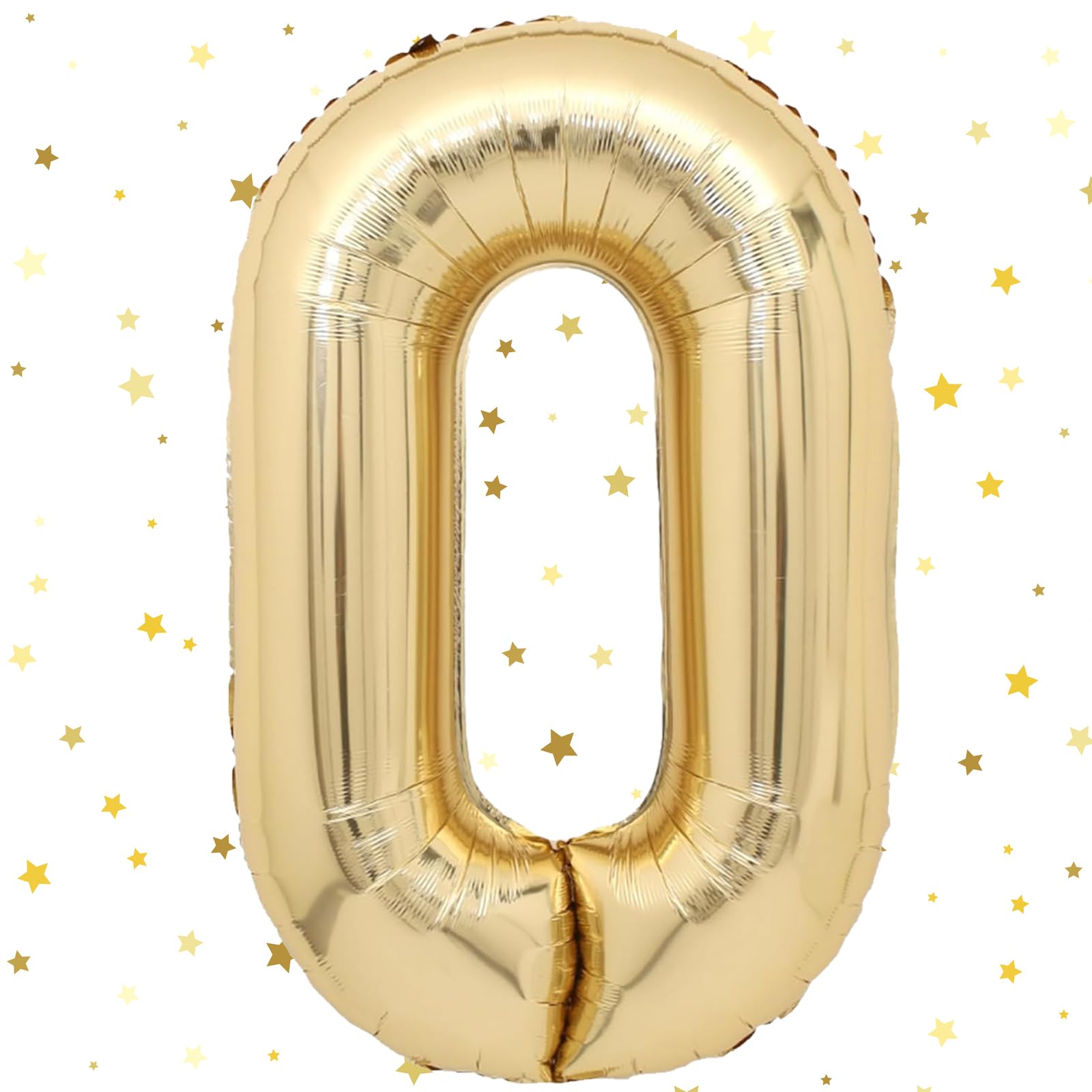 VUCDXOP Champagne Gold 40" Number 0 Balloon - Helium Inflatable for Birthday, Wedding Decoration โ image 1