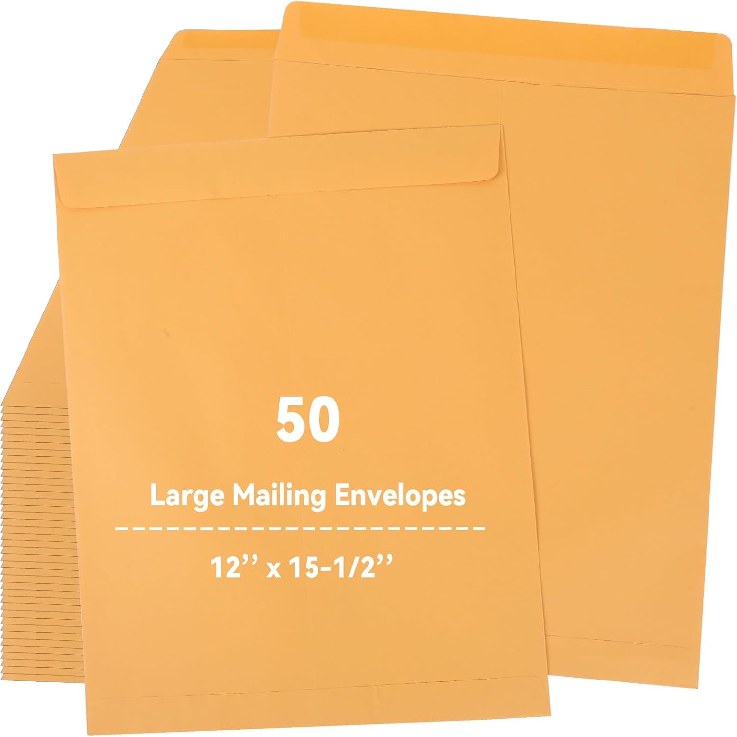 gisgfim 50 Pcs 12 x 151/2 Large Mailing Envelopes with