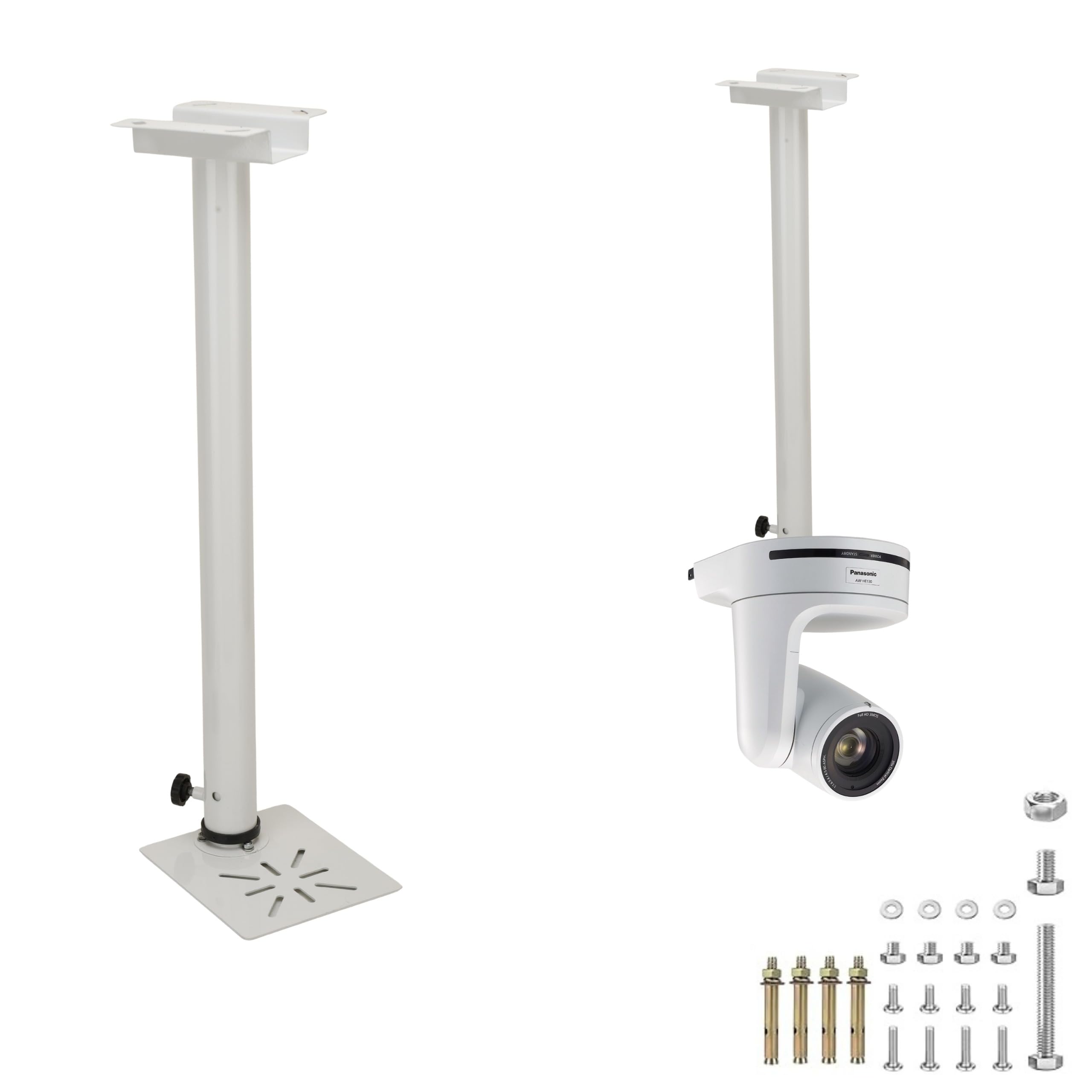Audiovan Universal PTZ Camera Ceiling Mount CCTV Security Mounting Bracket Indoor Outdoor Extendable CCTV Compatible (White, 6 FEET)-image-9