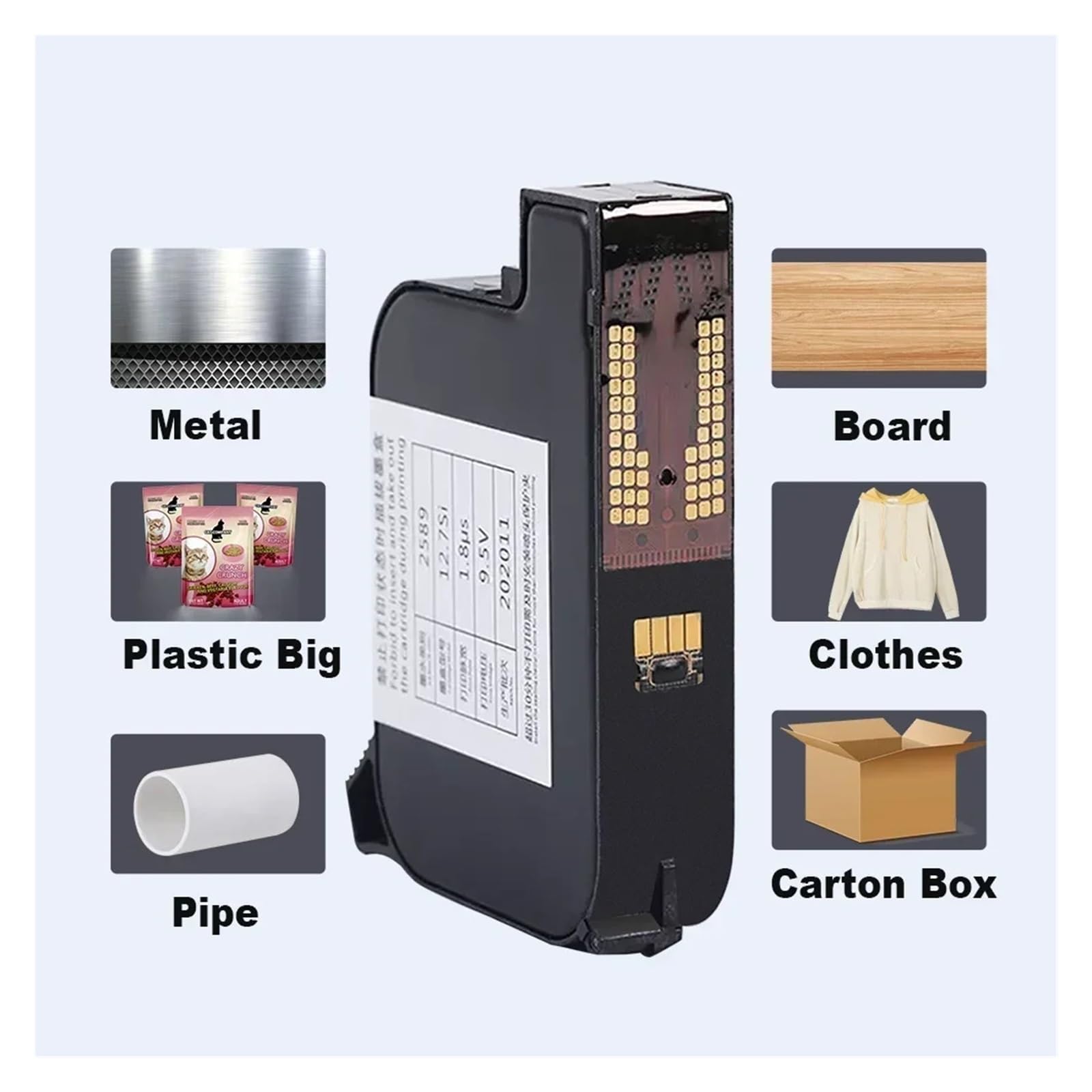 Generico 10 cartucce d'inchiostro nero eco solvente 2588 SP70 da 12,7 mm