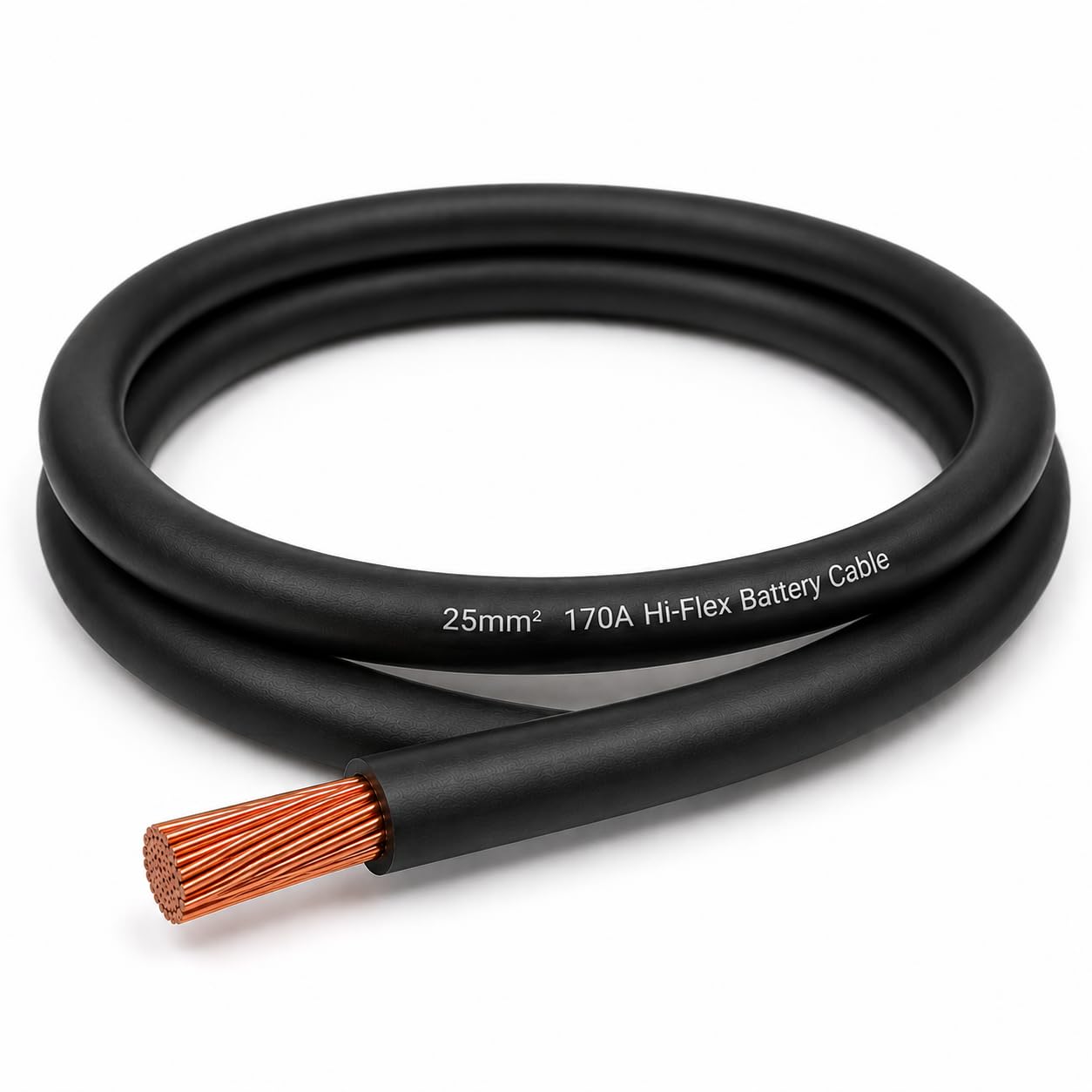 MKGT 170A Hi-Flex Battery Cable – 25mm2 3 Gauge Pure Copper Single Core PVC Welding Wire for 12V & 24V Automotive, Campervan, Solar, Inverter & Leisure Battery Systems (Black, 15 Meters)