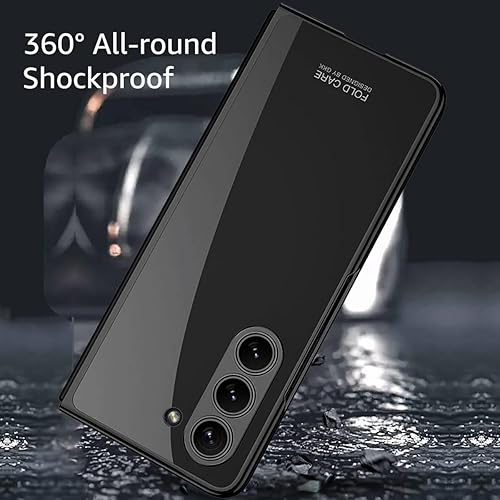 Vista 2 de Funda para Samsung Galaxy Z Fold 5 Funda transparente con protector de pantalla, transparente, transparente, transparente, transparente, delgada