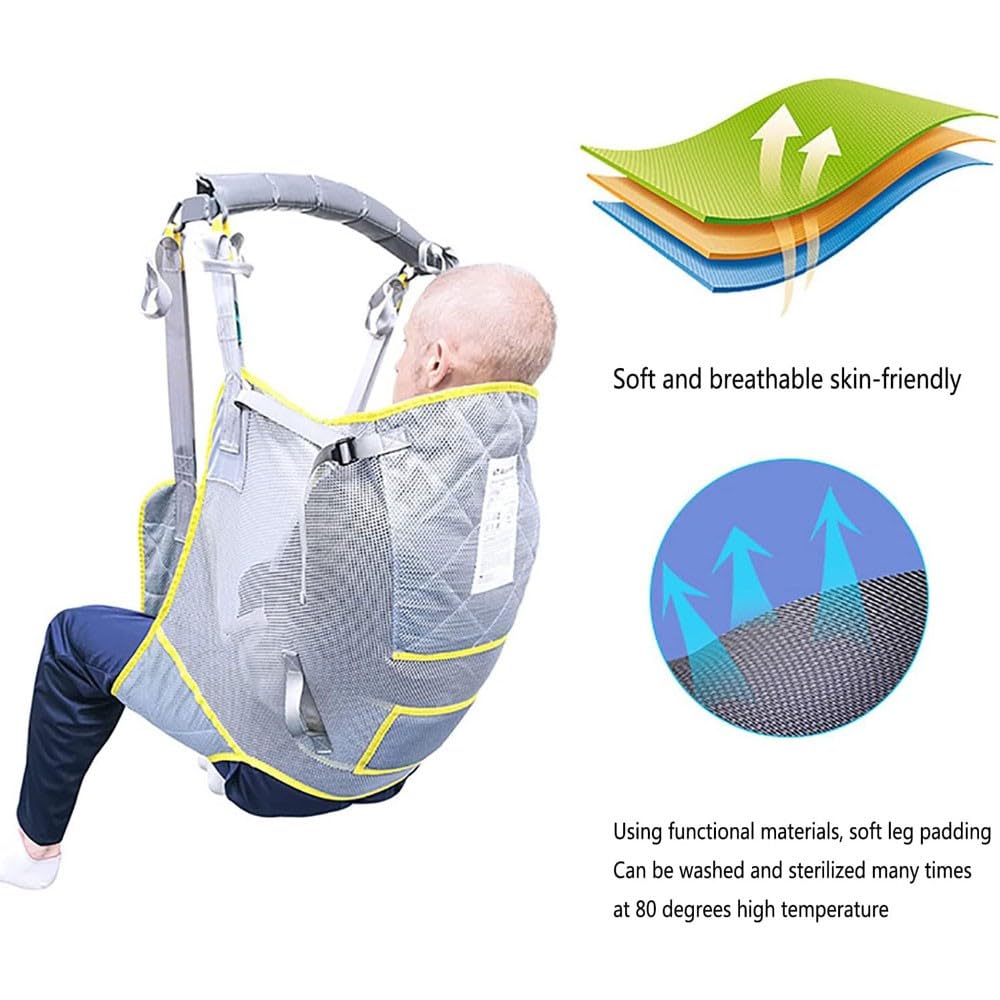 Arnés Elevación Paciente Cuerpo Completo, Grúa de Paciente, Eslinga De Elevación,para Posicionamiento Y Elevación De La Cama,Enfermería, Fácil de Usar