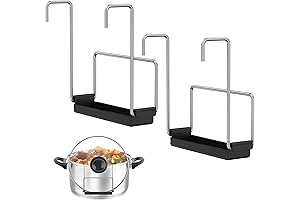 2-Pack Lid Pocket Slow Cooker Lid Holder with Silicone Sink in Black