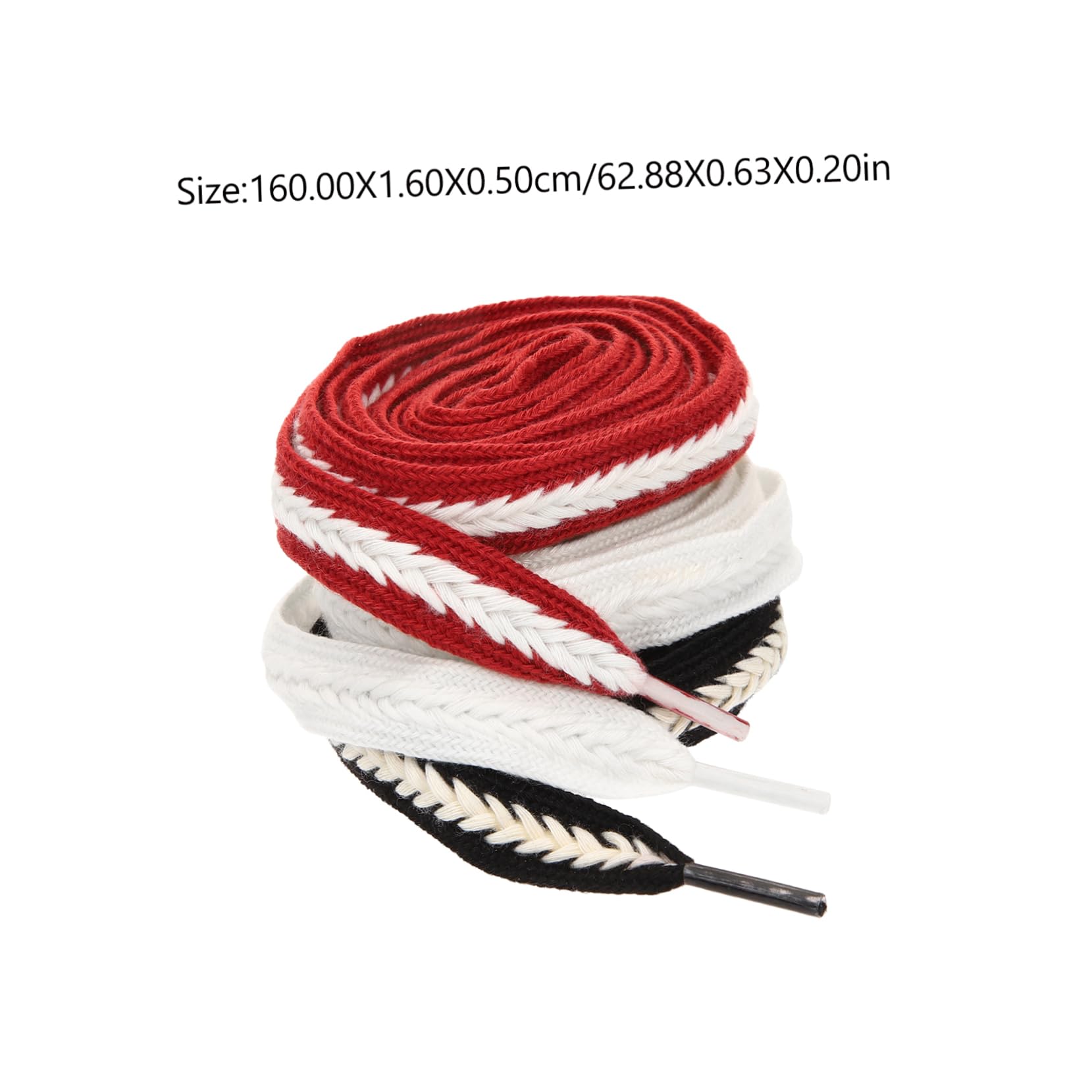 SHERCHPRY Cordones de trigo trenzado cordones de poliester cordón de dinero de alta densidad botas deportivas shoe laces cordones anchos cordones de zapatos anchos poliéster algodón