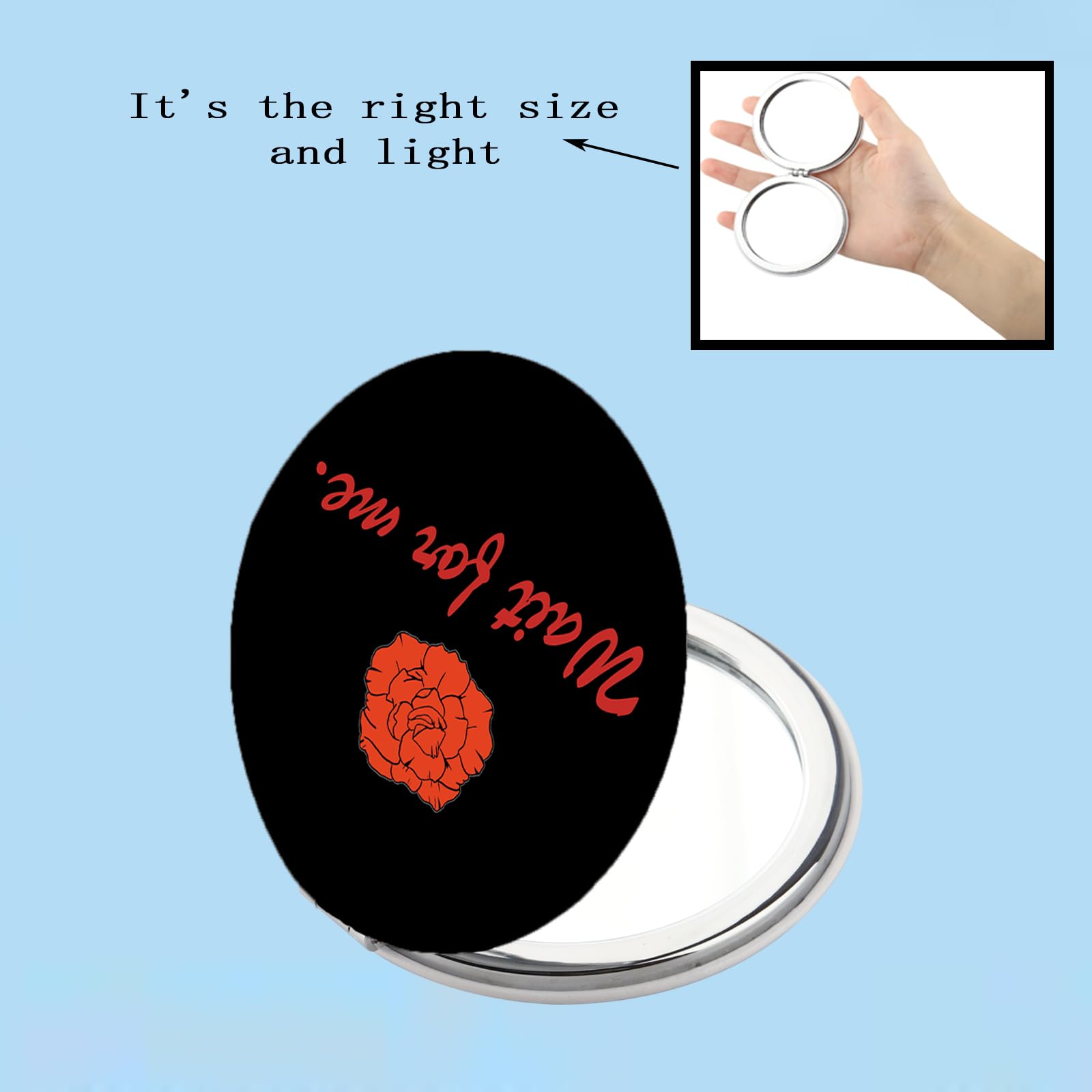 FEELMEM Wait for Me Musical Compact Mirror For Theatre Lover Musical Theatre Fan Gift Mirror Gift For Women Theater Merch (beige) - Image 4