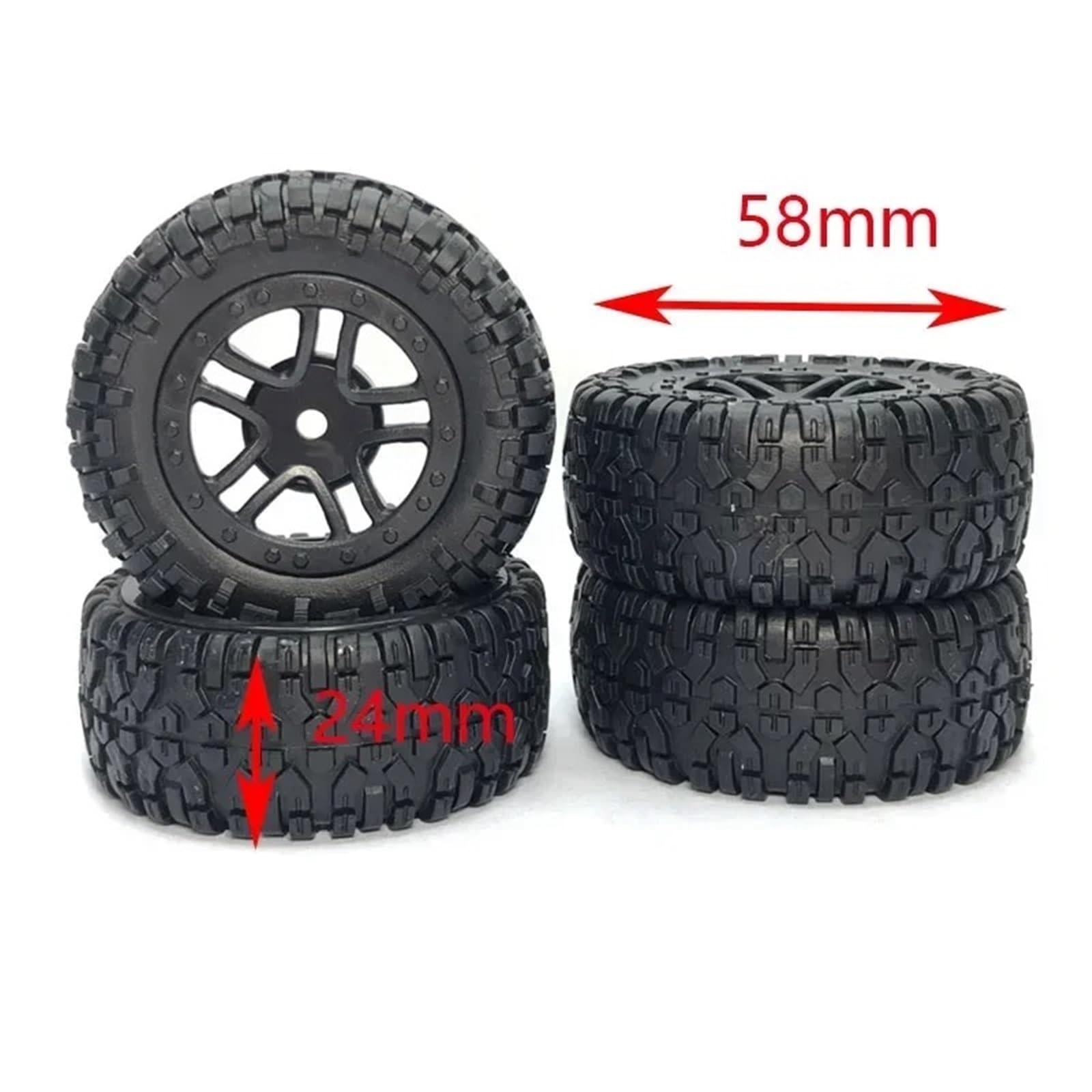 para Pxtoys para Enoze 9300 9302 9300E 9302E 9303E 9304E 1/18 RC Repuesto Coche 4 Uds Accesorios Rueda Neumático Piezas Mejora PX9300-21 Piezas Mejora RC