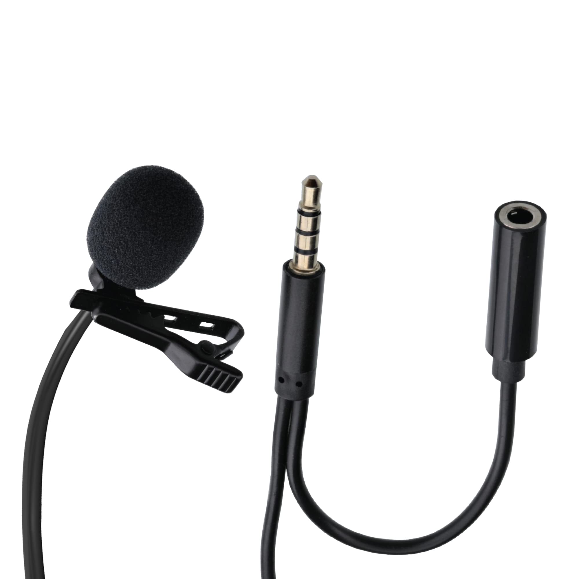 XTREME DIGITAL LIFESTYLE ACCESSORIESTech Aux Clip-On Microphone, Built-in Wind Muff, 5ft Cable/3.5mm Aux Connector, Easy DIY Installation to Smartphone/Camera