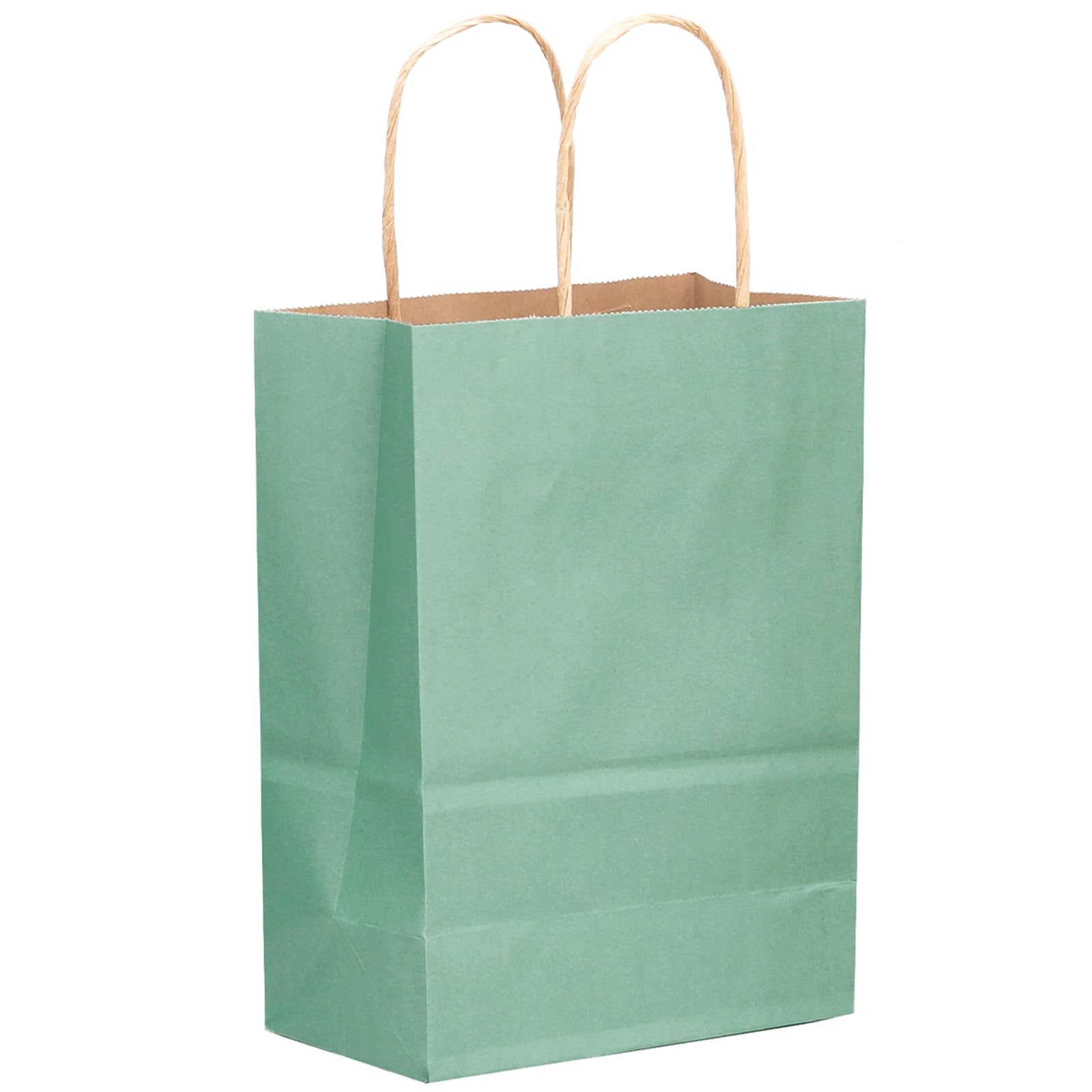 qiqee 32-Packs Light Blue Paper Gift Bags with Handles Bulk Medium Size Gift Bags Multiple Uses