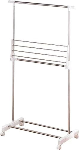 Miniatura 2 de Takeda Corporation SNM-002 - Estante para tendedero, lavandería, secado en interiores, compacto, multifunción, soporte de secado de ropa, 34.6 x