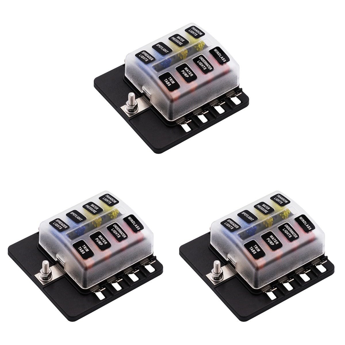 3 Pièces 1 8 Fusible De Voiture Fusibles Automatiques s De Voiture De Base Borne De Câblage à Vis Bornier De e s Automobiles e Audio