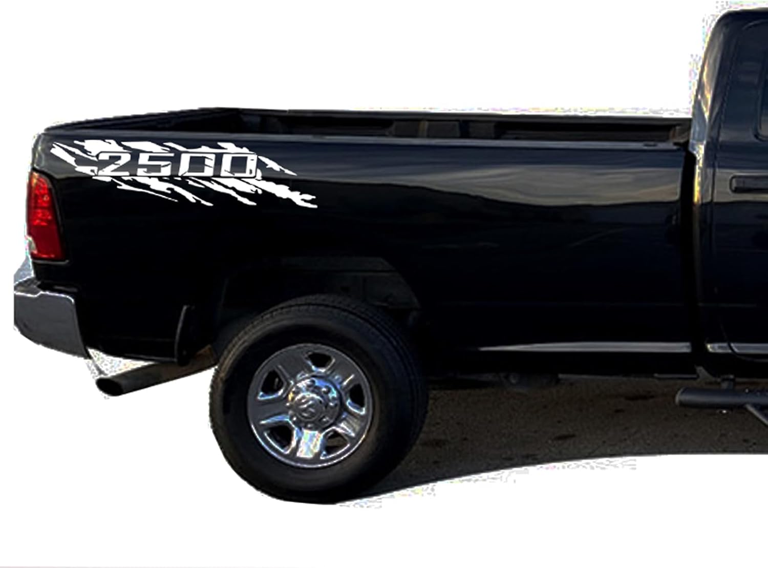 2pcs Car Bed Side Splash Speckled Ink Graphics Decals Waterproof Vinyl Sticker for Dodge Ram 2500 Pickup Truck (Black)