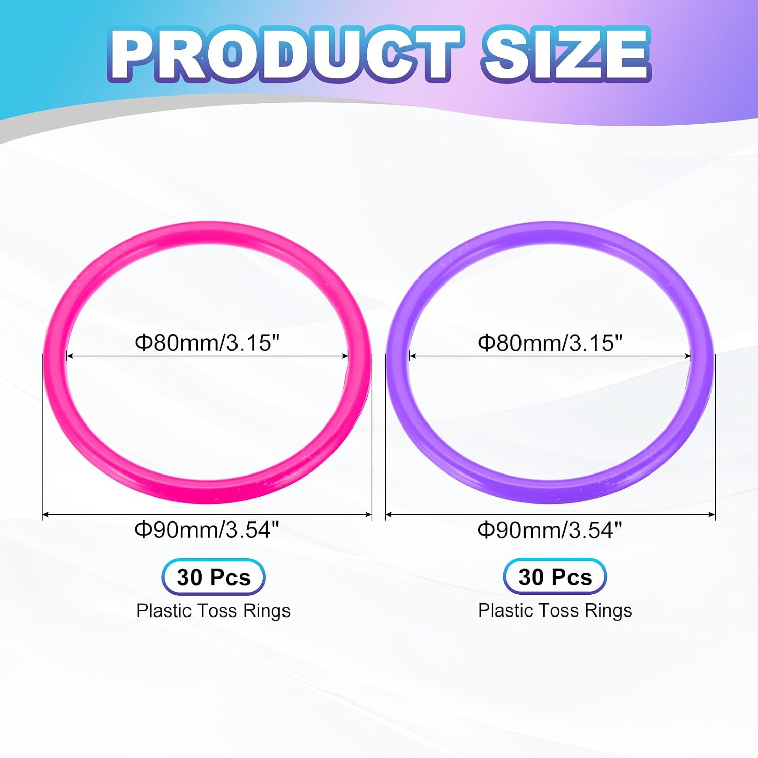 PATIKIL Plastic Toss Ring Sports Rings Toss Game Speed and Agility Practice Rings for Carnival Outdoor Games Supplies