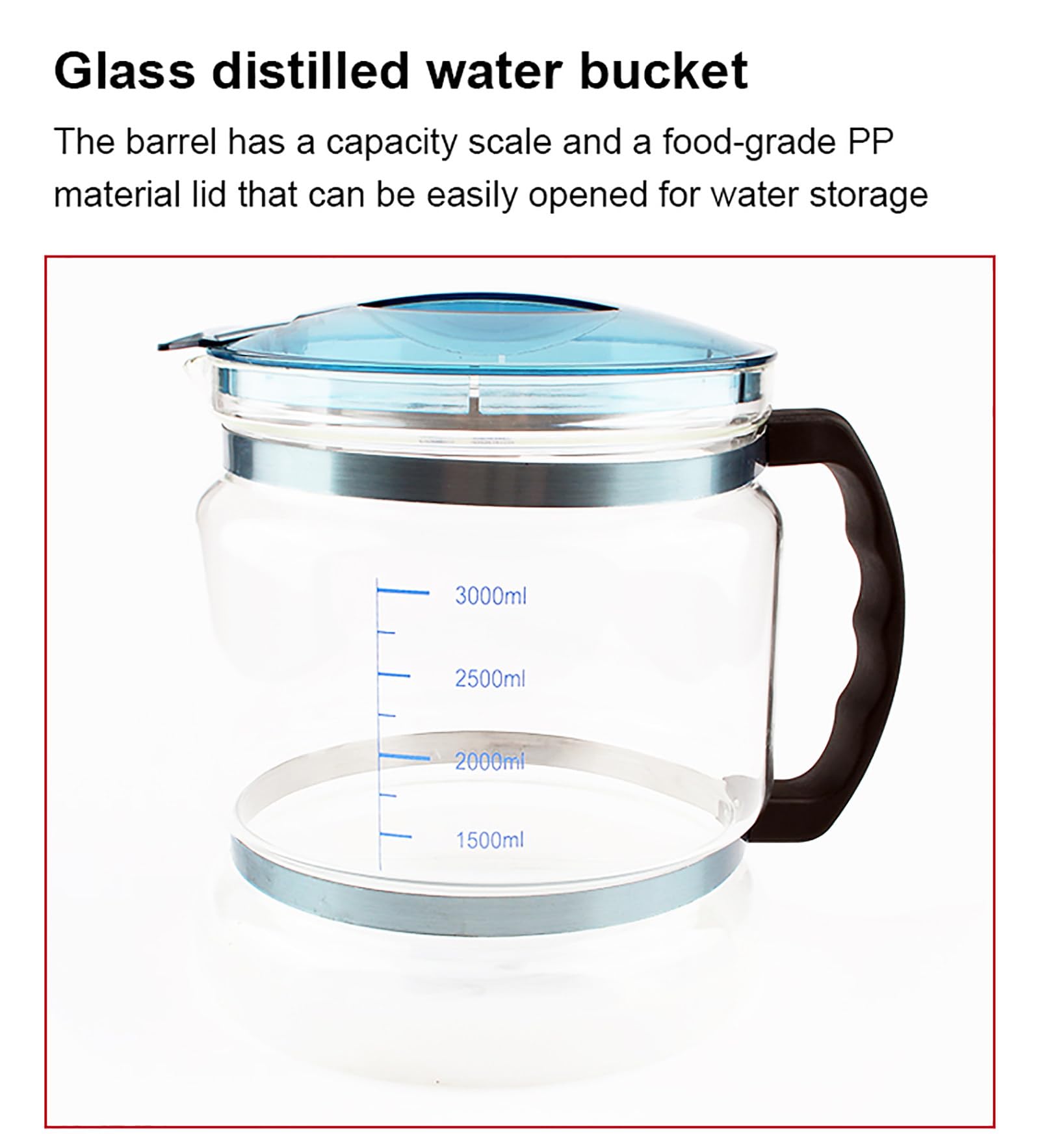 Purificador de máquina de agua destilada de 4 l, 750 W, destilador de agua dental con botella de vidrio, funcionamiento con pantalla táctil, protección contra sobrecalentamiento, pantalla dual de