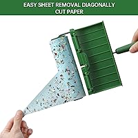 Vista 5 de Rodillos de pelusas para el suelo, extra pegajosos con mango largo retráctil, removedor de pelo grande para gatos y perros, ropa de lavandería