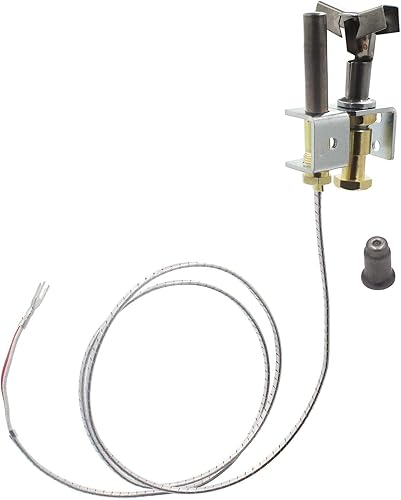 Miniatura 3 de MCAMPAS Freidora de gas Quemador piloto de llama de 3 vías con conjunto de termopila de 750 milivoltios para freidora de piso de gas, orificio de