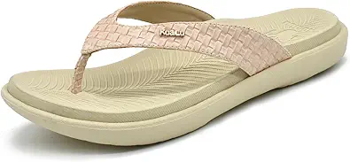 KuaiLu Womens Flip Flops Ladies Yoga Mat Comfortable Walking Thong Sandals With Plantar Fasciitis Arch Support Slip On Indoor Outdoor For Summer