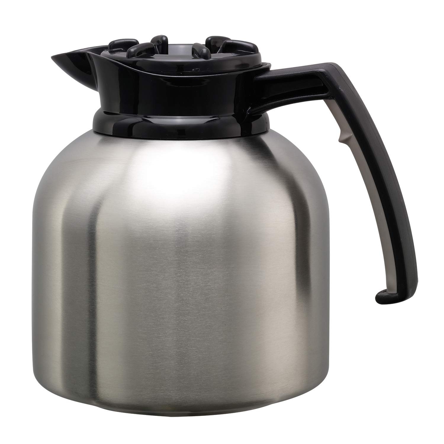 Service Ideas BNP19BL Brew N' Pour Carafe, Vacuum Inuslated, Stainless Steel, 1.9 Liter (64.2 Ounce), Brushed
