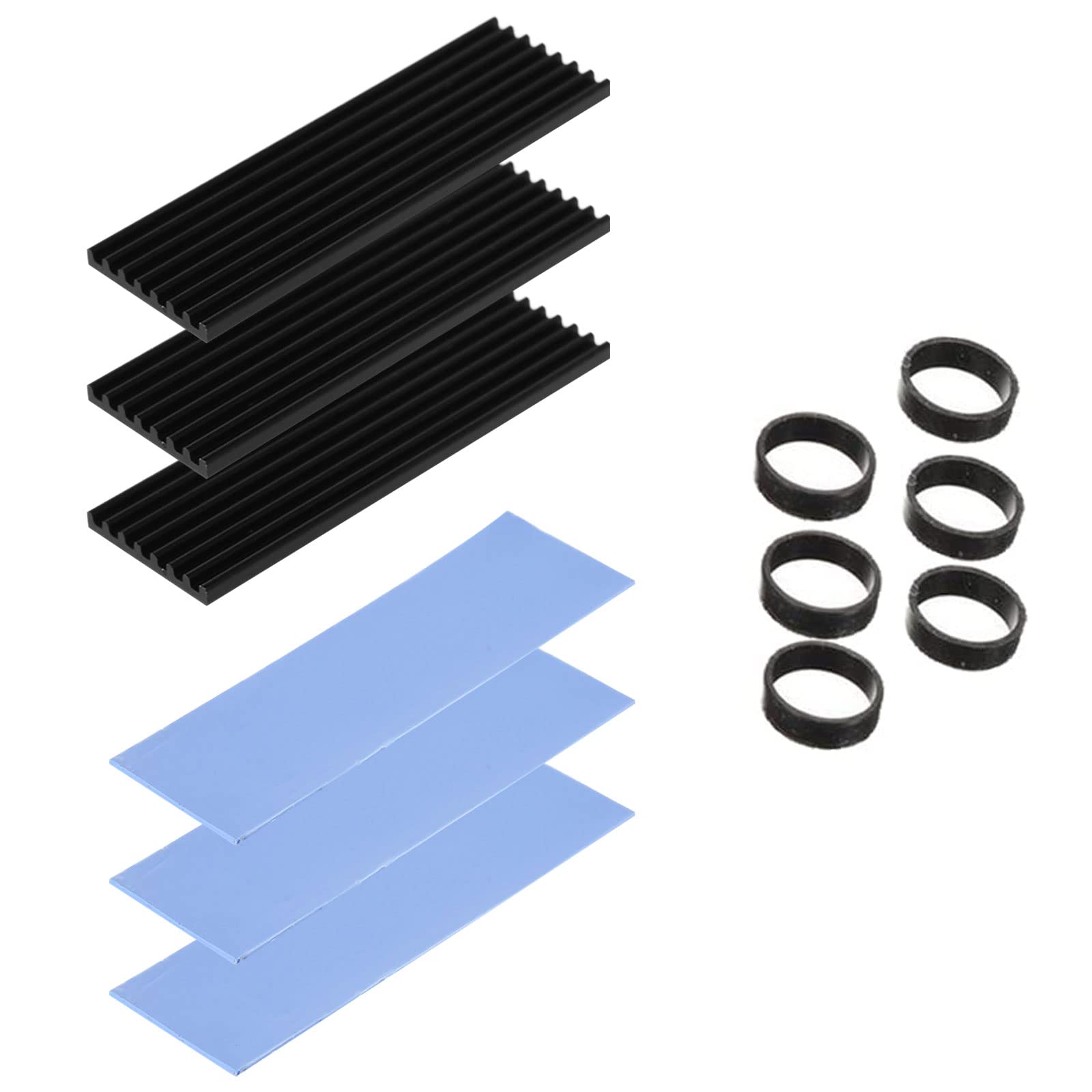 Kit Dissipatori Alluminio Per SSD M.2 - 3 Pezzi Con Pads Termici | Raffreddamento Efficiente - Foto 6