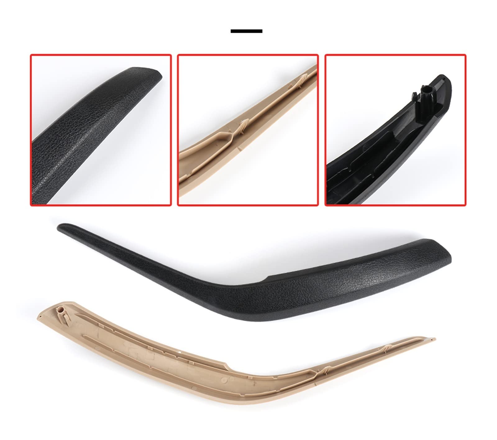 Lot 2 Garnitures Poignée Porte Intérieure Noires Compatible BMW X1 E84 2010-2016