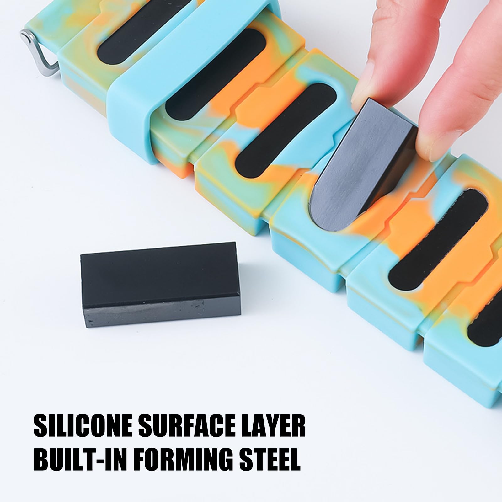 Polsiere e cavigliere regolabili in silicone per allenamento fitness, design antiscivolo per corsa e palestra