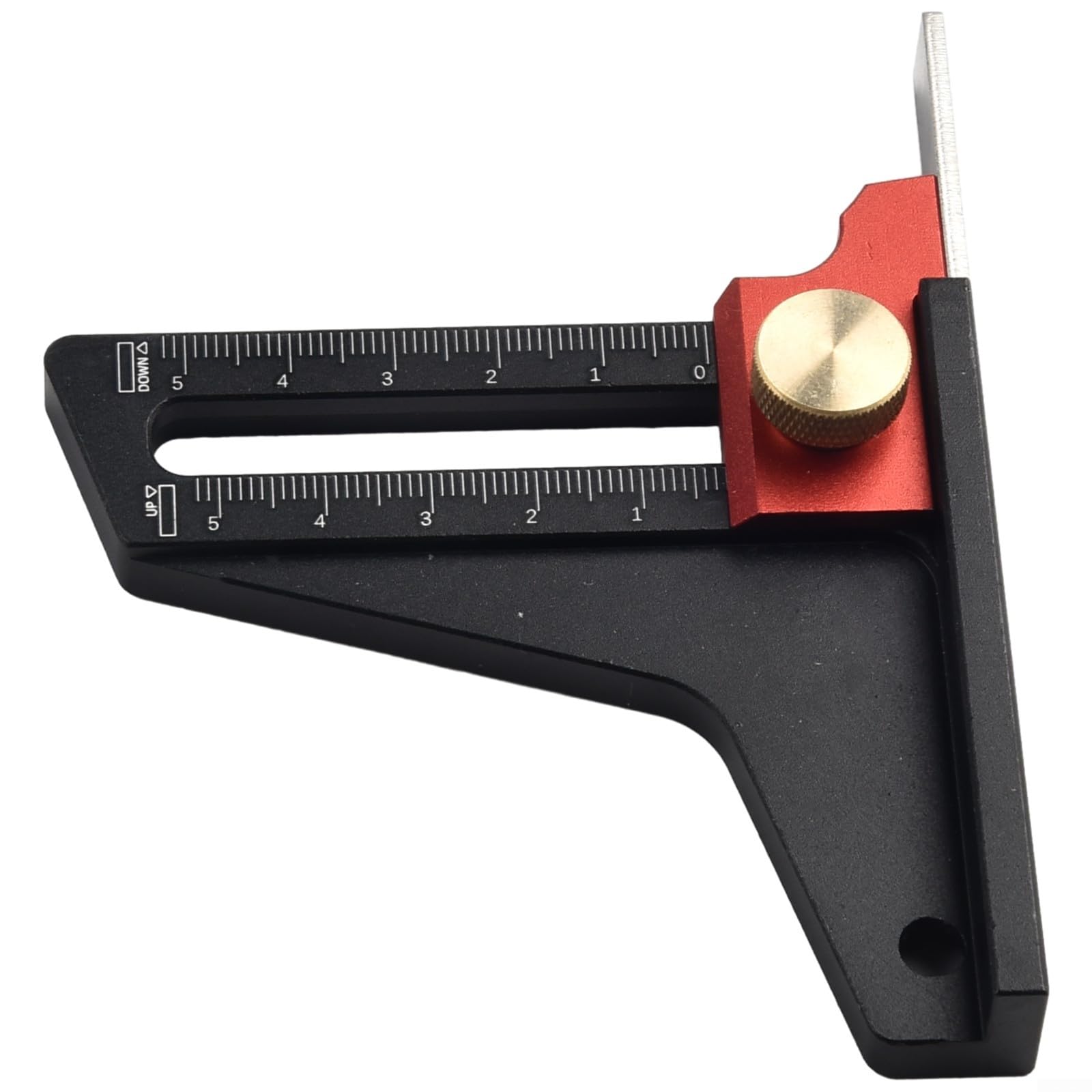 Zilimontt Jauge de hauteur et de profondeur pour table de scie, règle de coupe de machine, jauge de hauteur métrique pour mesure de hauteur/profondeur, plage de mesure 0 à 55 mm