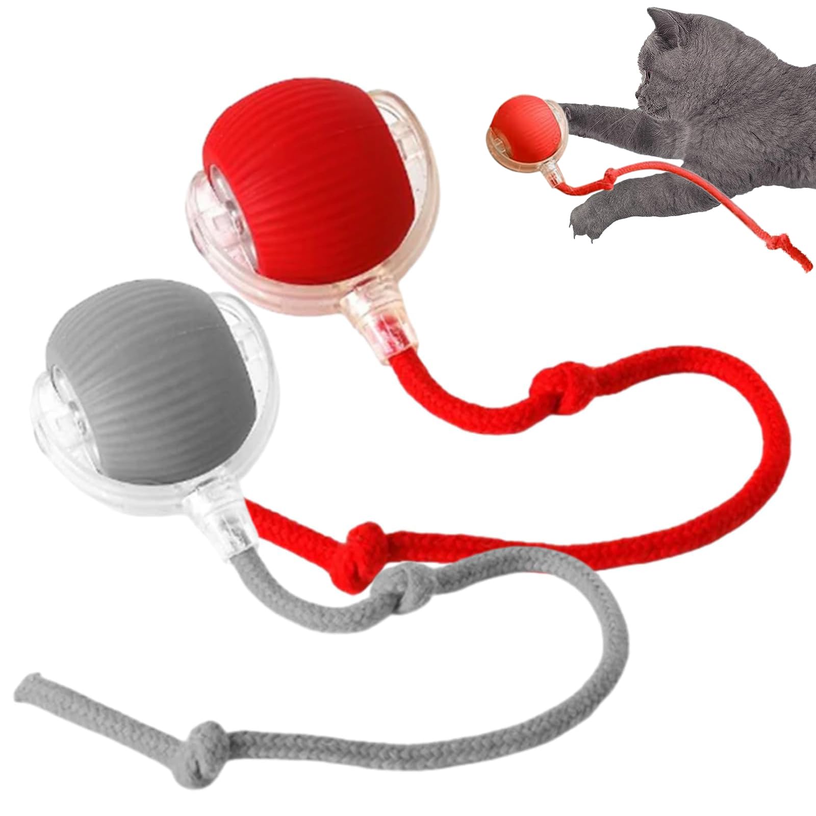 SORNEICDR New Interactive Rolling Dog Ball, 360° Smart Interactive Pet Toy Ball, Self Rolling Dog Ball Toys, Electric Balls for Small Medium Dogs Cats