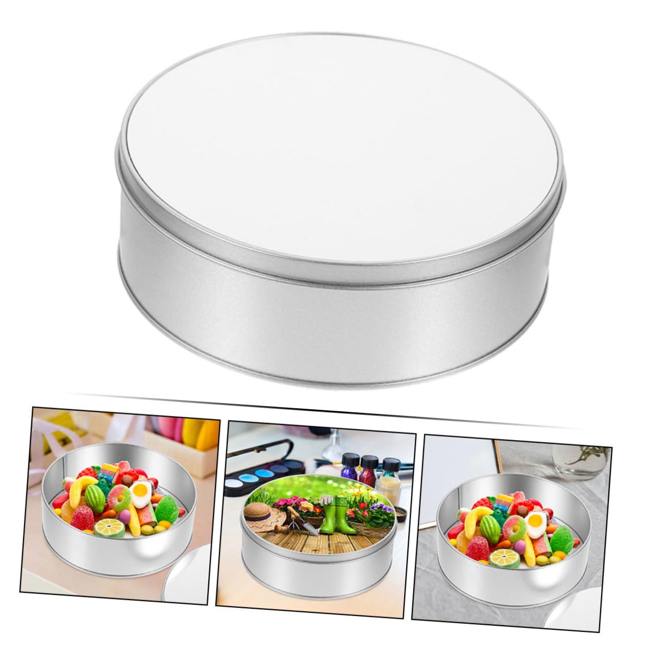 TOVINANNA 1 Set Candy Box Empty Tins Loose Tea Tins Blank Containers Candy Storage Tins Penil Case Storage Case Metal Containers Candy Packaging Cases Sublimation Blanks Metal Can Iron
