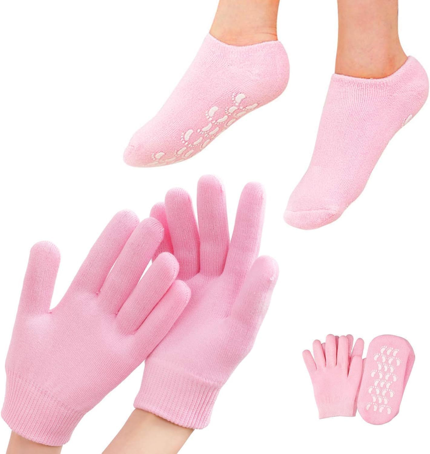 BELLOX Spa Gel Socks and Gloves Winter Care For Girls And Womens | Moisturizing Silicon Gel Combo For Hands Feet | Full Hand/Heel/Feet Protector Silicone Ultra-Soft | Repair Dry Cracked Skin (1 Pair) (B0D1Y3PRXS) Amazon Price History, Amazon Price Tracker