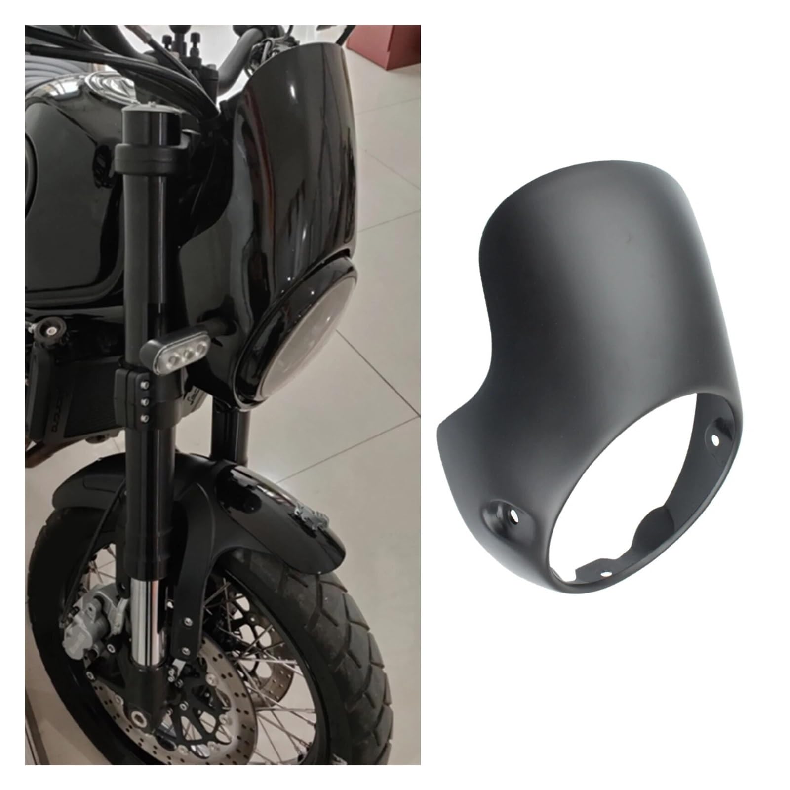 Anteriore Parabrezza Kit Parabrezza Per Cupolino Da 8" Per Moto Per Parabrezza Per Ha&rley Cafe Racer Bobber Drag