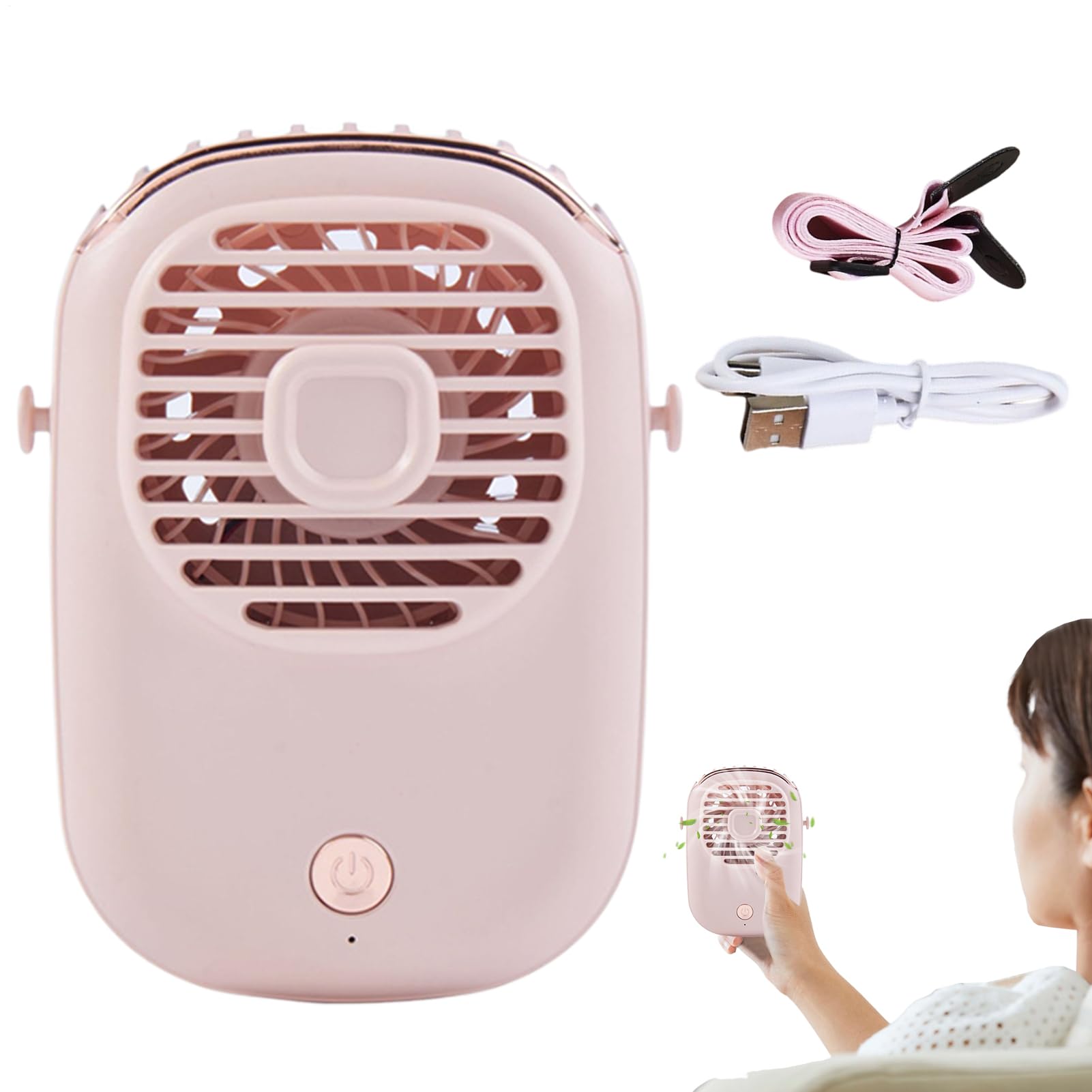 Ventilateur portable rechargeable USB de bureau et cou pour homme et femme