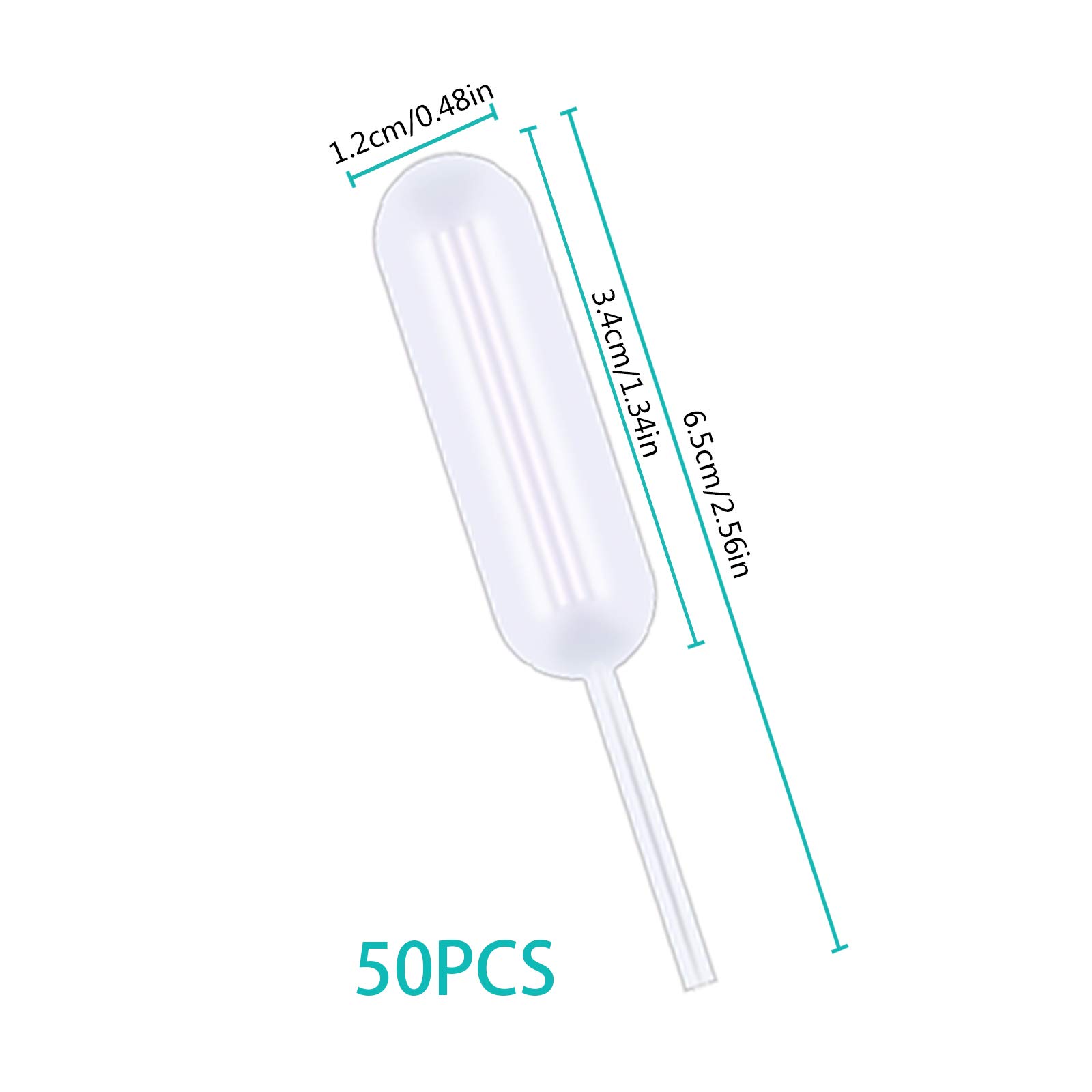 50 Pcs Mini Pipette, Cupcake Pipettes 4ml Plastic Disposable Liquid