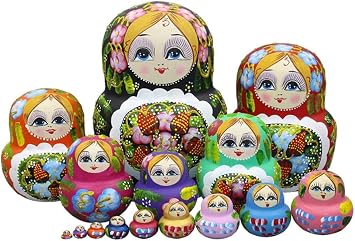 Nesting Doll Matryoshka Russian Doll 15pcs Russian Matryoshka Doll Exquisite Craft Matryoshka Doll Matryoshka Nesting Doll