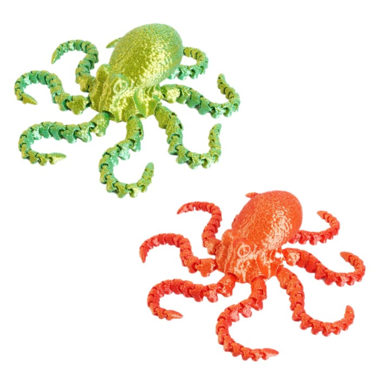 ZhuXIXILiang 2pac octopus ornaments animal model octopus toys marine life toys articulated fidget toy statues for stress relief desktop decorations suitable (2)