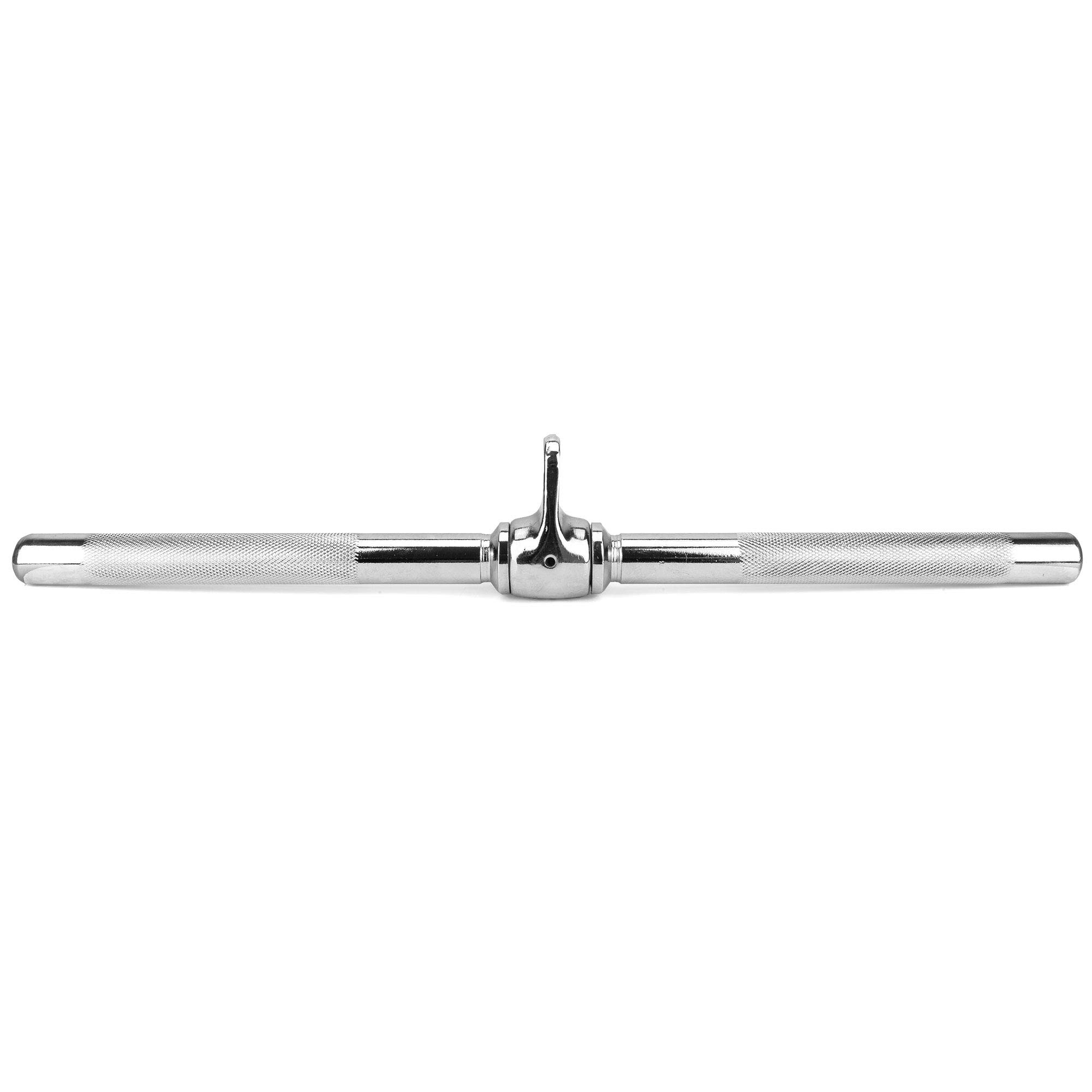 C.P. Sports Bizeps Trizeps Stange | 50 cm Stahl Griff gerade | Latzugstange kurz/Zugstange für Kabelzug, Seilzug – Trainingsstange für Krafttraining, Fitness, Home Gym