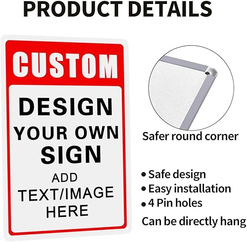 Miniatura 4 de Letreros personalizados para exteriores, letreros de metal personalizados para negocios, lugar de trabajo, oficina, hogar, letreros de entrega,