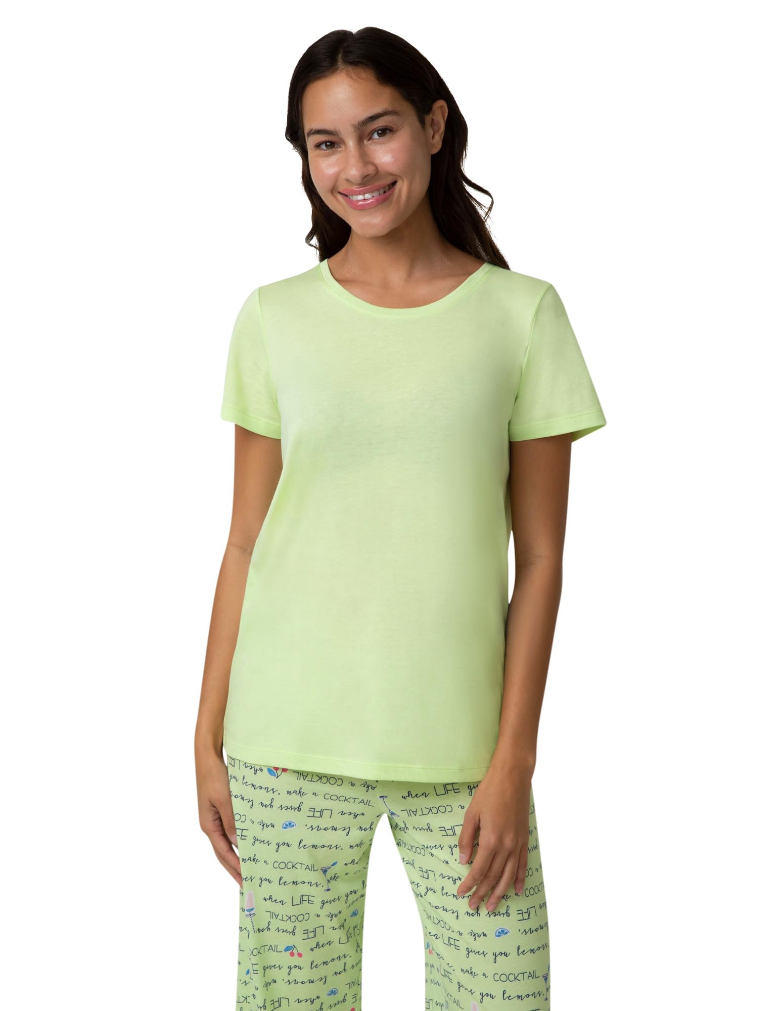 HUE Women's Spring Pajama Separates Soft Whimsical Print Pjs with Flowers, Animals, Garden Themed Pjs, Cocktails