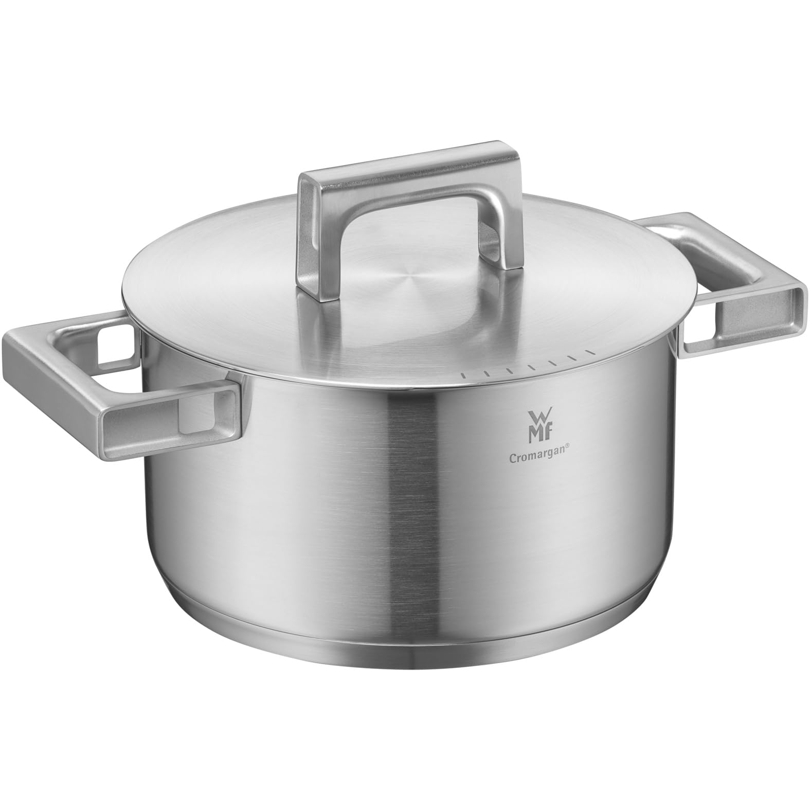 WMF Ultimate Cool - Olla de 20 cm Con Tapa, Cacerola Pequeña de 3,7 L de Acero Inoxidable Cromargan Mate Apto para Inducción, Sin Revestimiento, Apta para Lavavajillas
