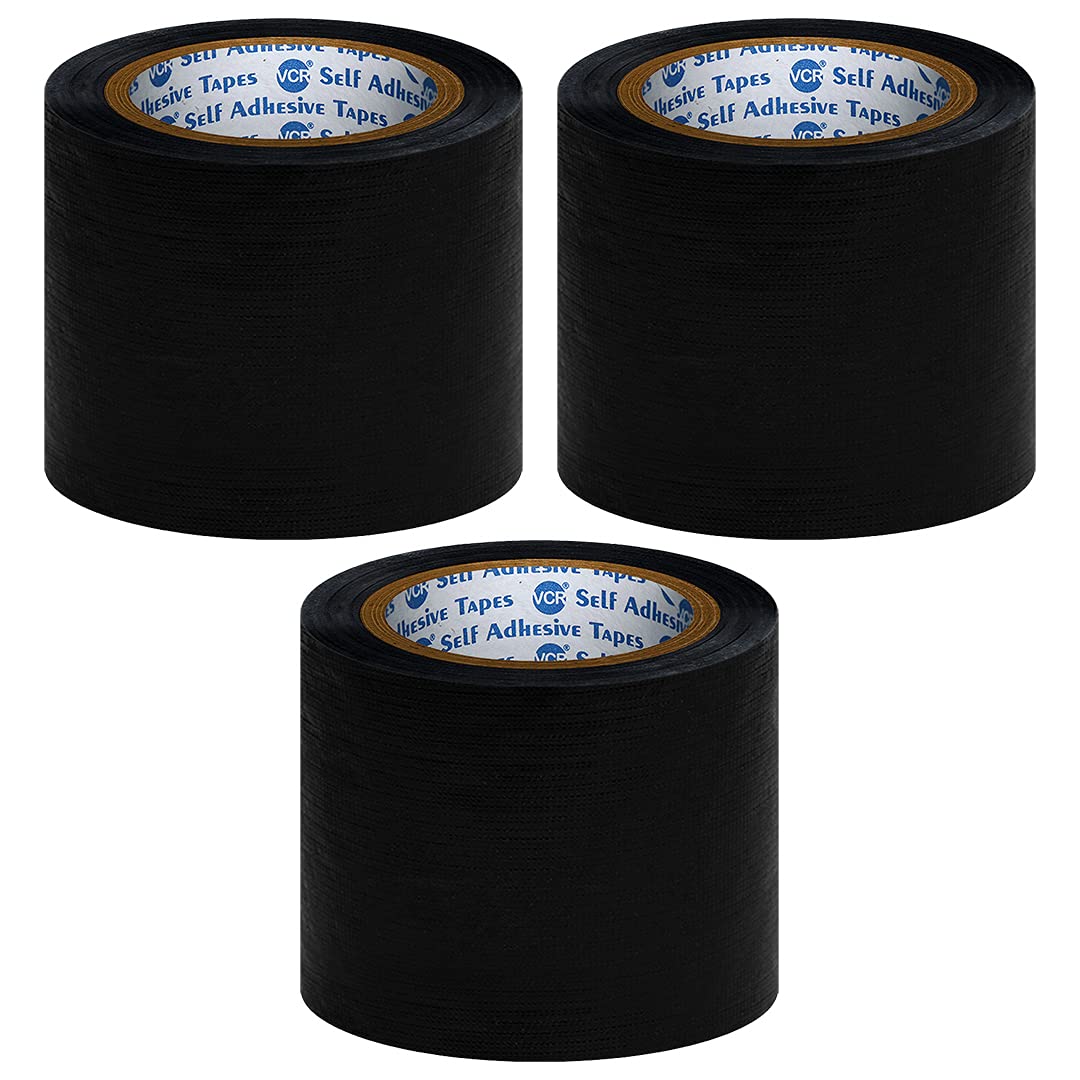 VCR Black Duct Tape - 45 Meters in Length 96mm / 4" Width - 3 Rolls Per Pack - Strong Book Binding Tape - Waterproof Heavy Duty Duct Tape (B07SW524L1) Amazon Price History, Amazon Price Tracker