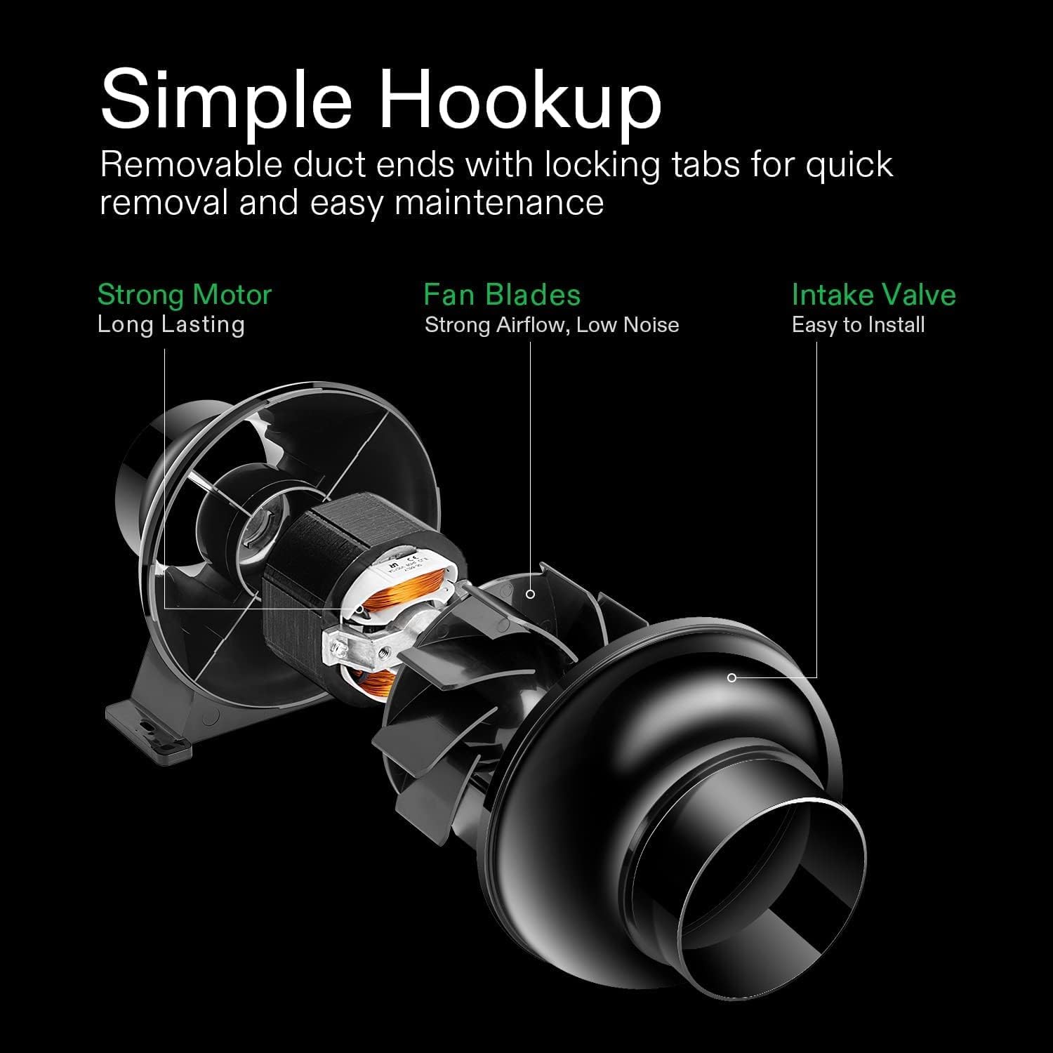 Amazon.co.jp: VIVOSUN グロウテント換気システムキット D4 4インチ